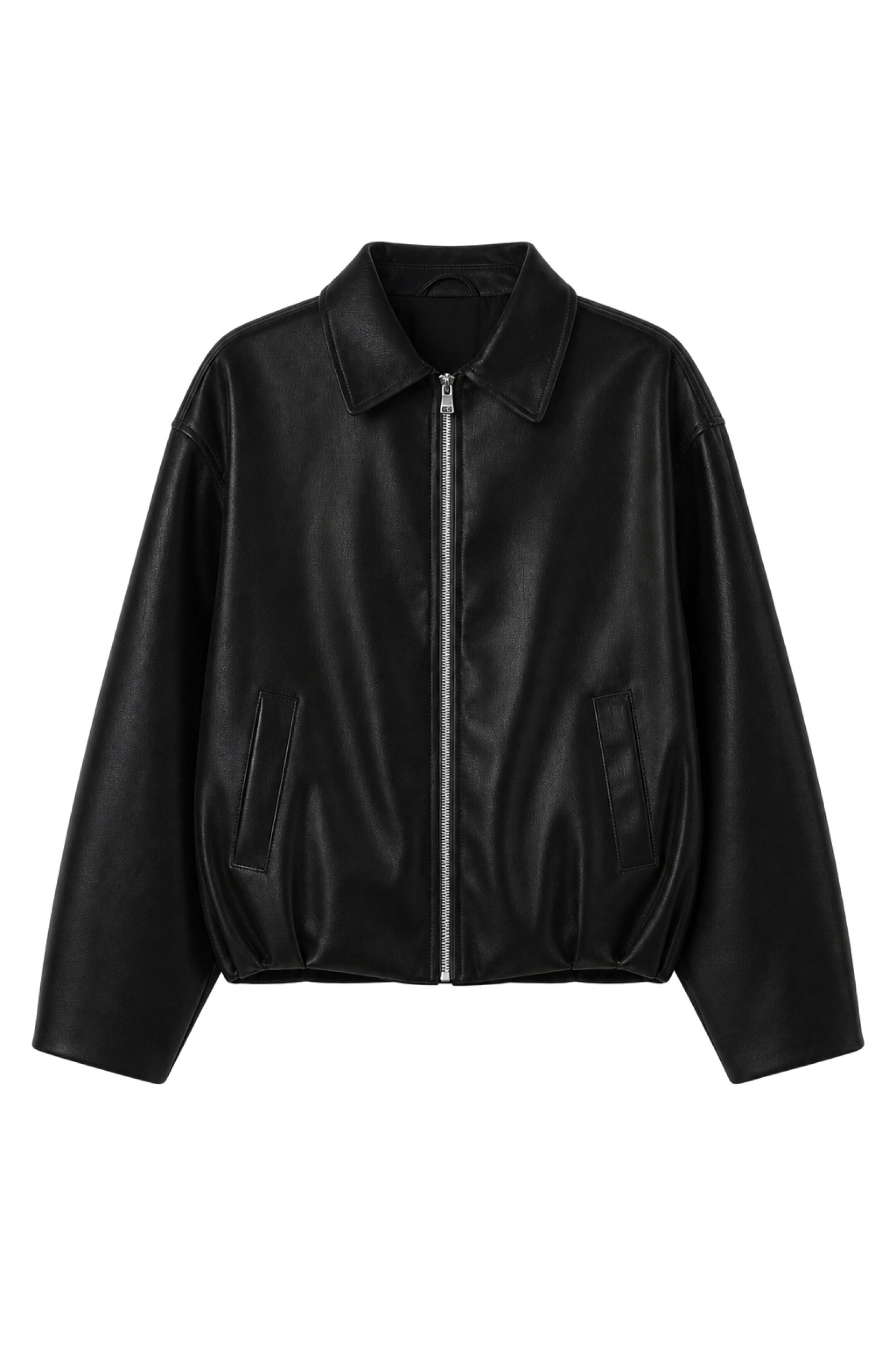 Black Leather-Effect Jacket
