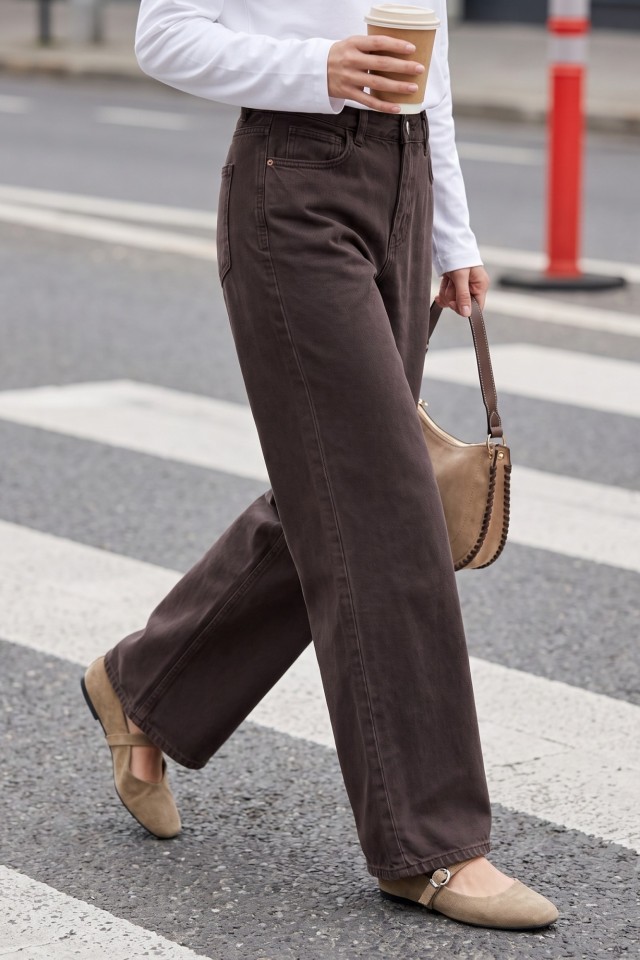 Dark Brown Wide Jeans Dark Brown Wide Jeans