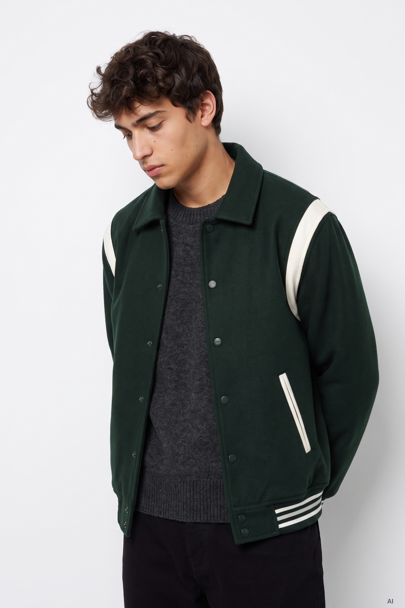 Green Varsity Style Jacket