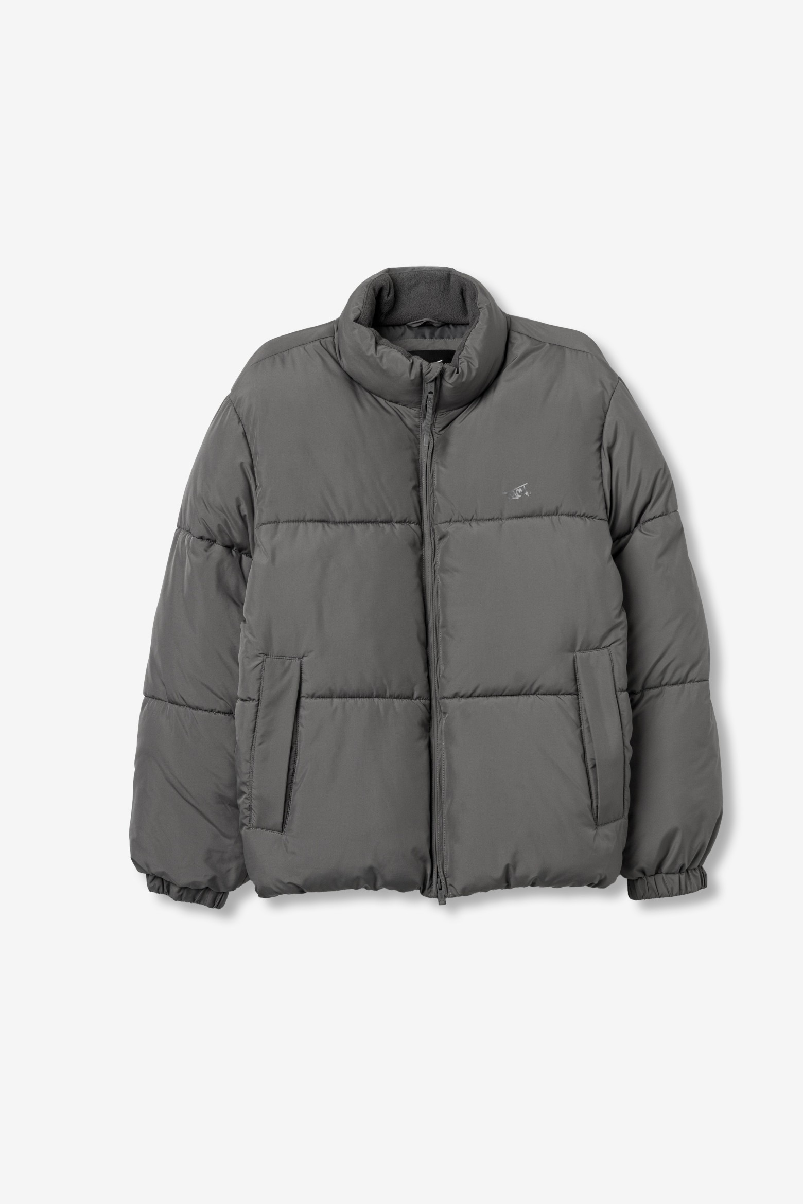 Grey Quilted Puffer Jacket