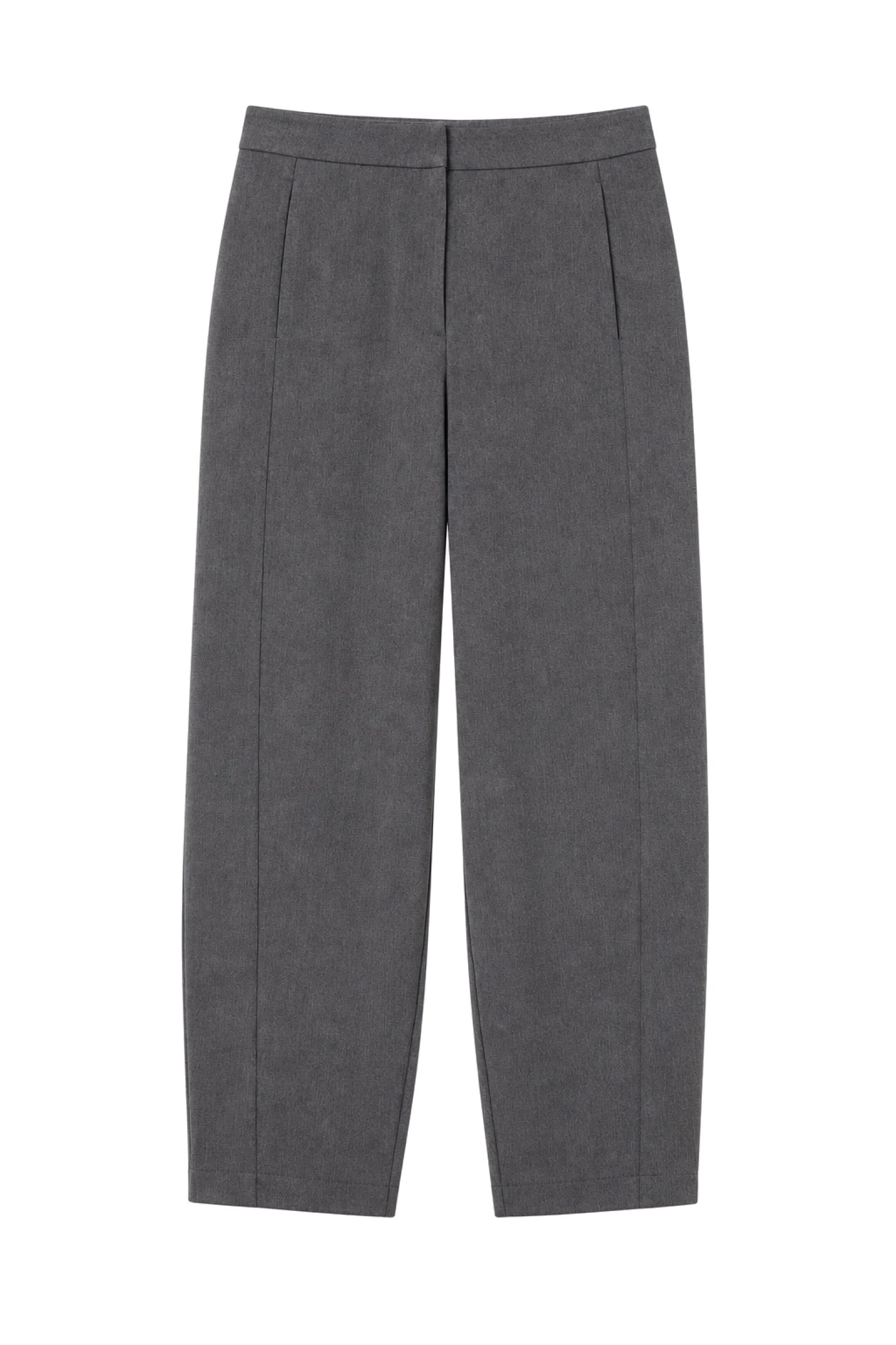 Grey Straight-Leg Trousers