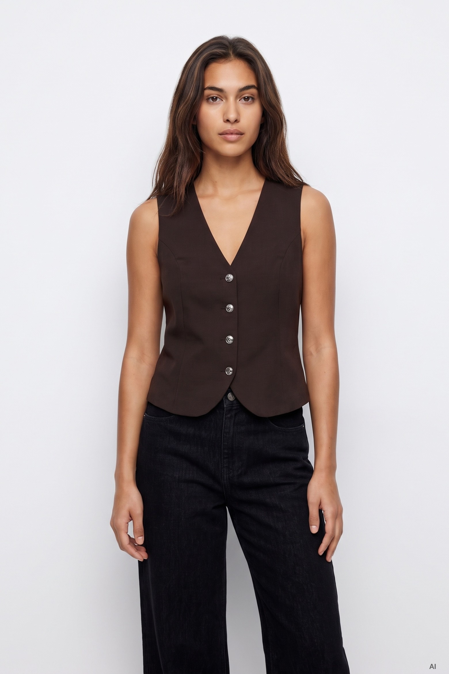 Chocolate V-Neck Shirt