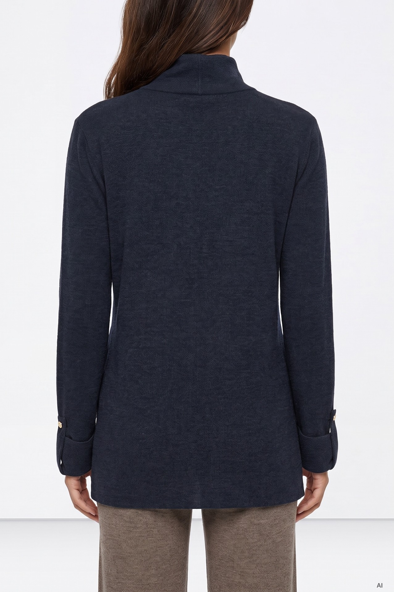 Women�s Navy Tie-Waist Top