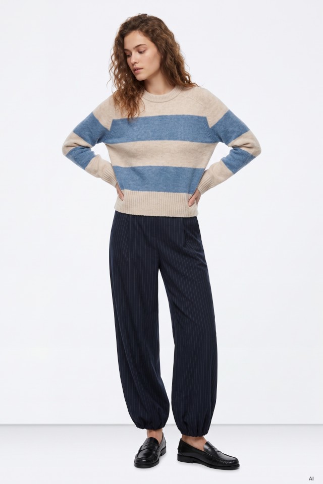 Blue Striped Sweater
