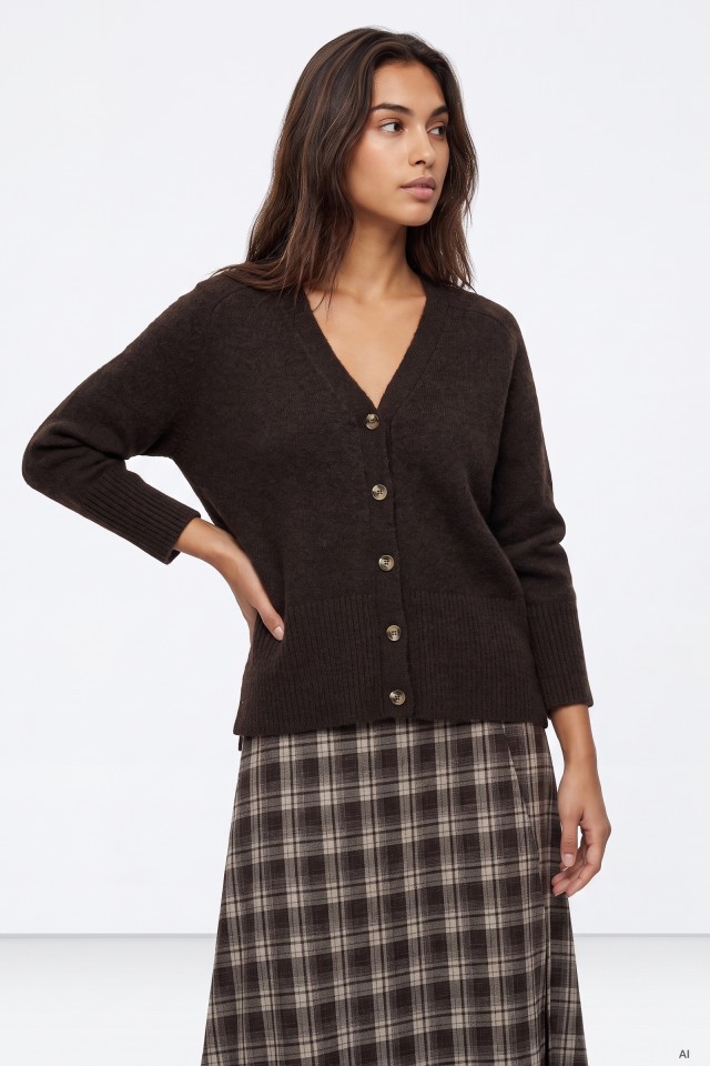 Dark Brown Cardigan