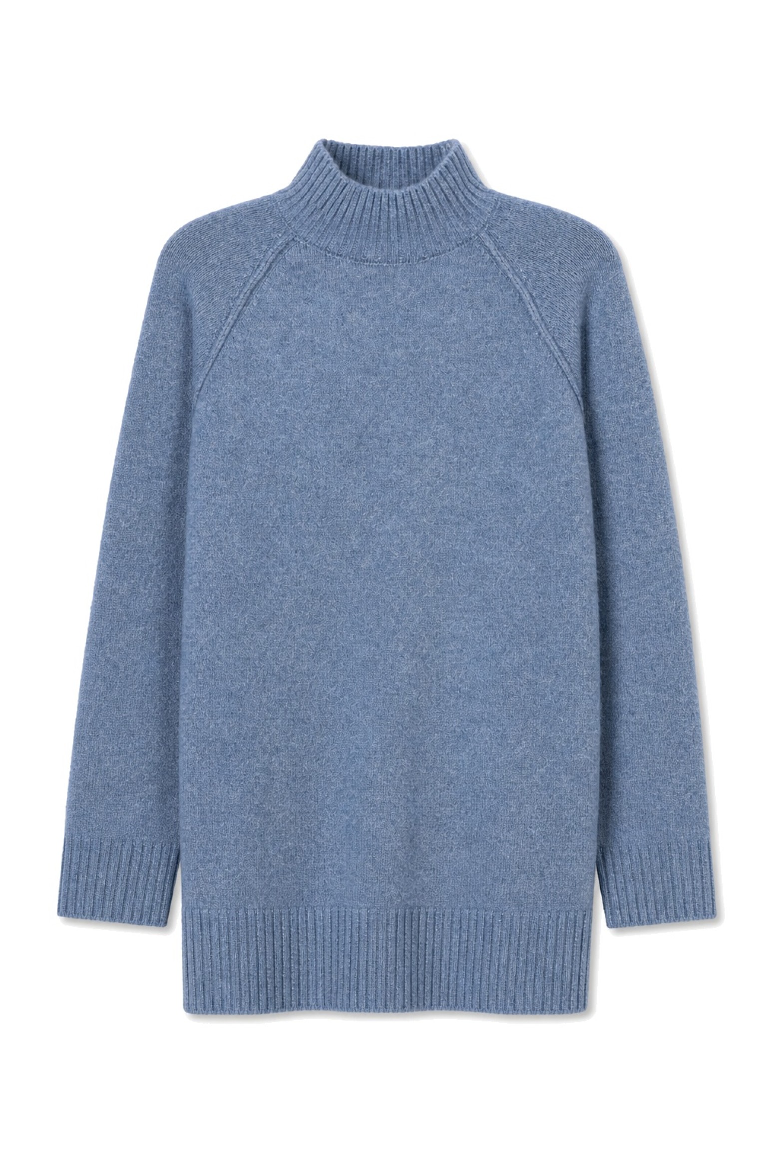 Camisola Azul de Gola Alta