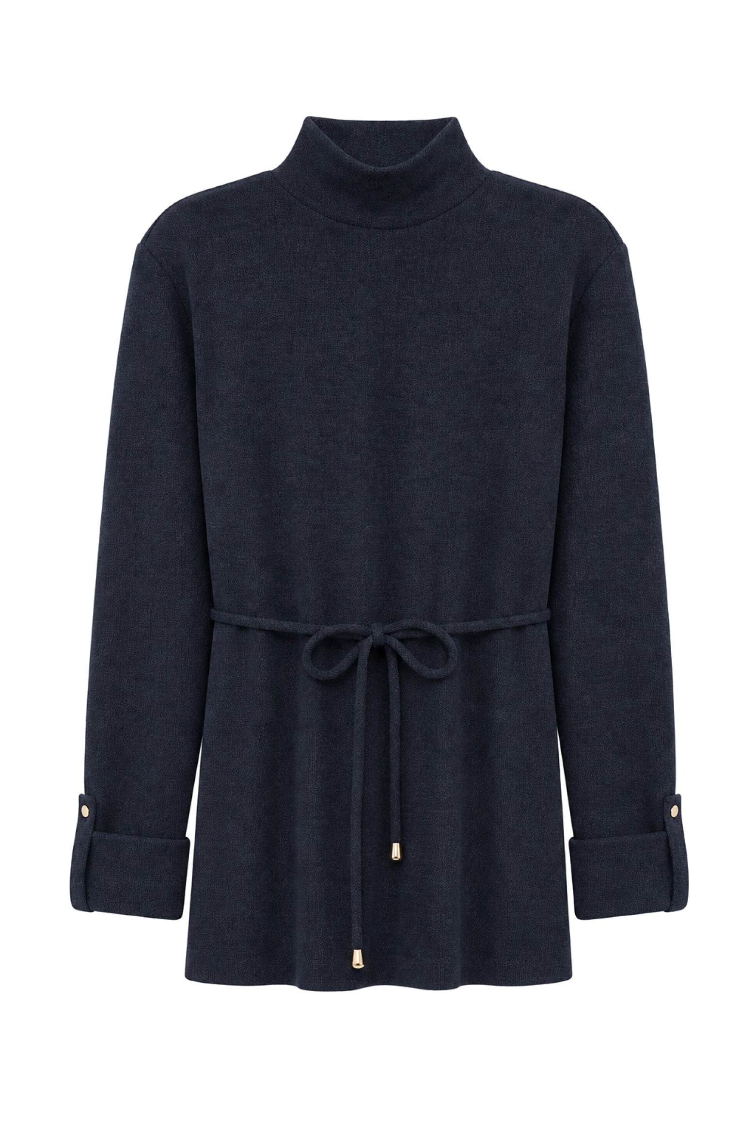 Women�s Navy Tie-Waist Top