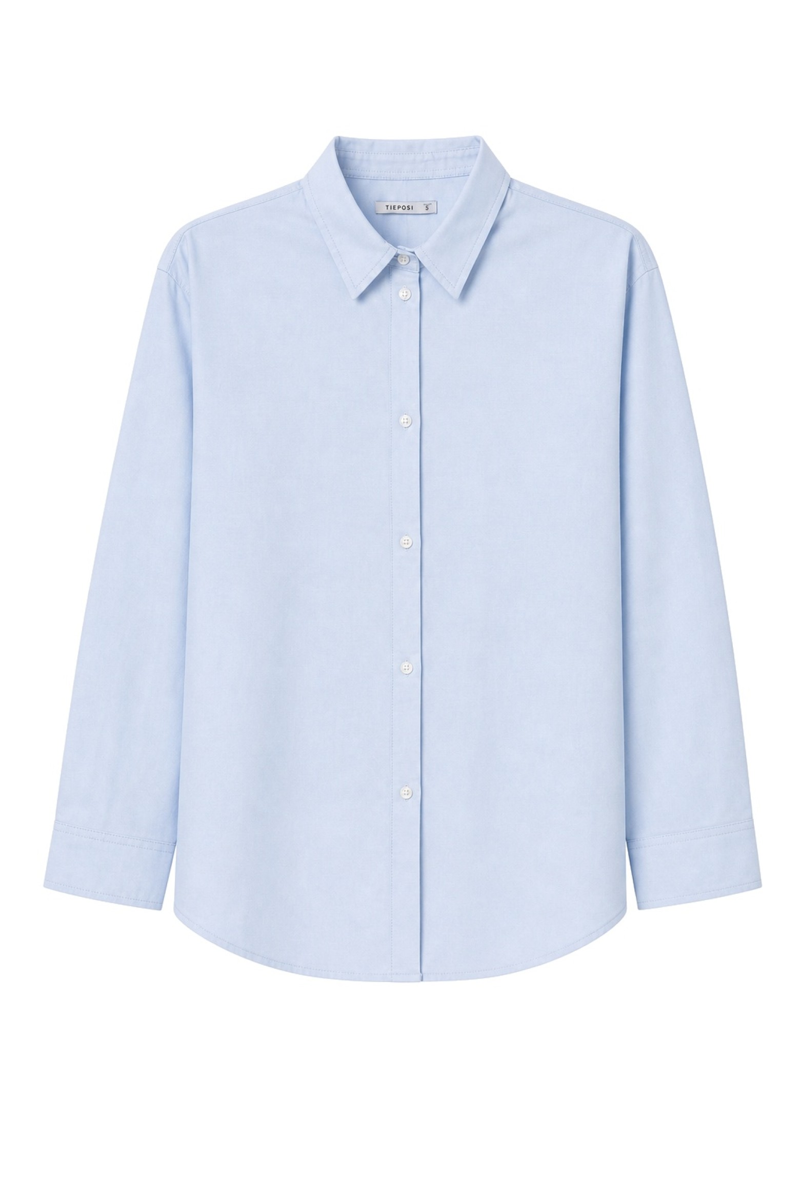 Camisa azul de manga larga