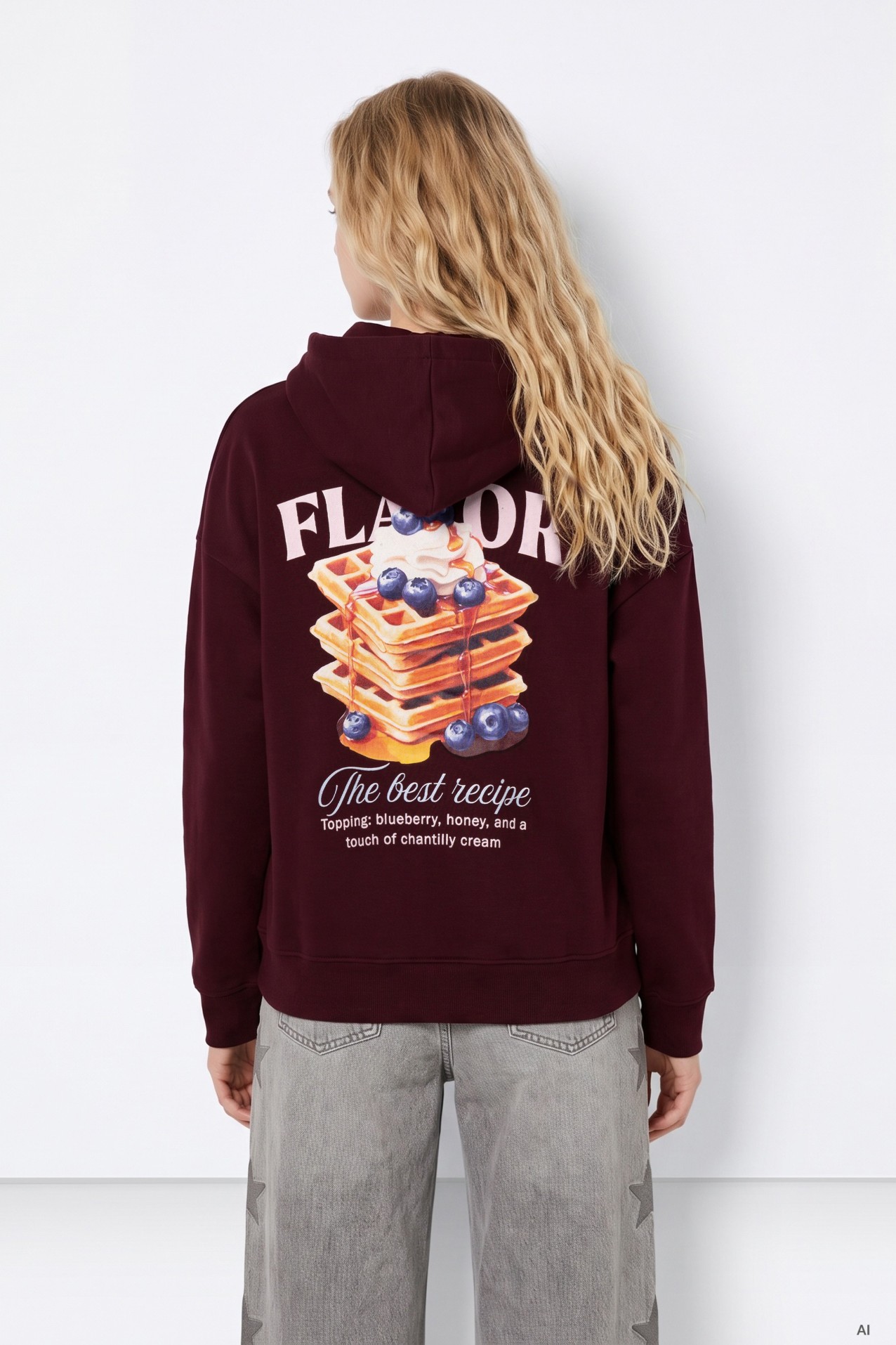 Red Loose Fit Hoodie