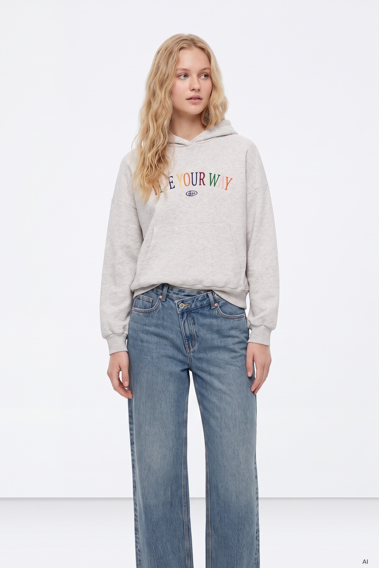 Sudadera Con Capucha Gris