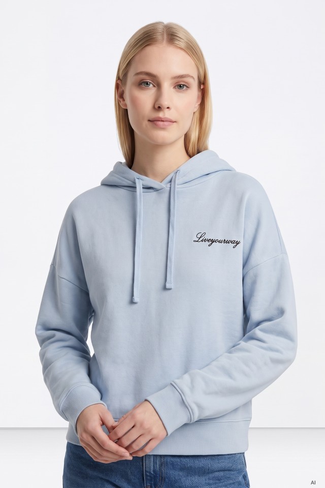 Sudadera Con Capucha Azul