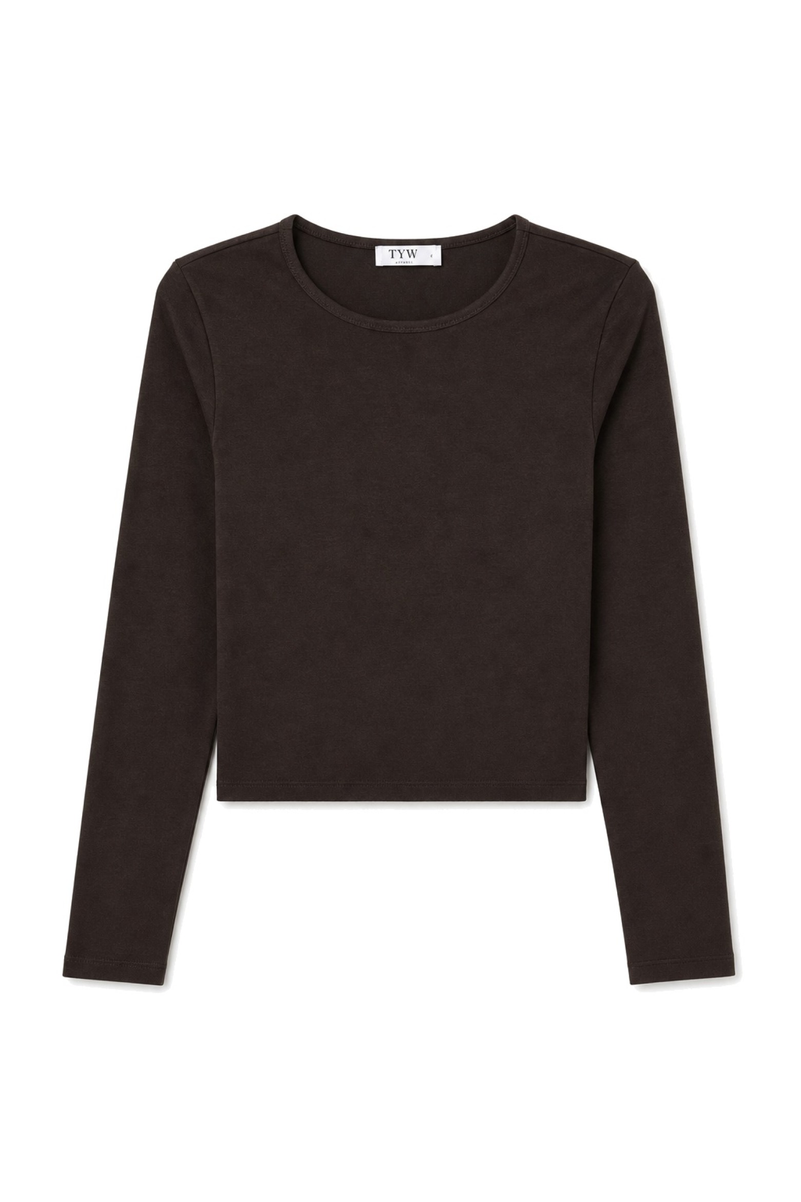 Dark Brown Long-Sleeve T-Shirt