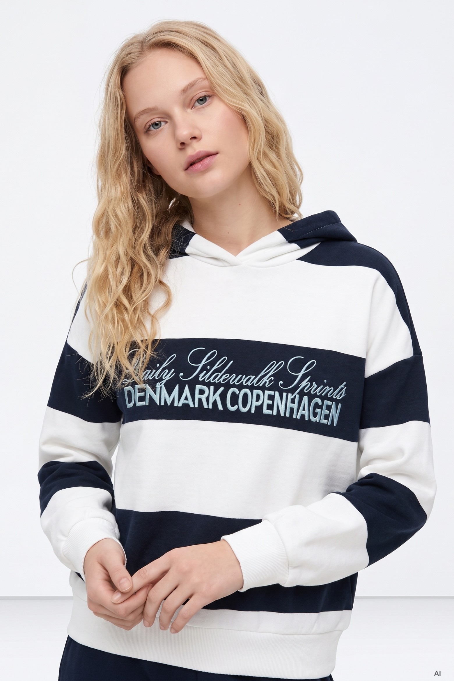 Sudadera Con Capucha Azul