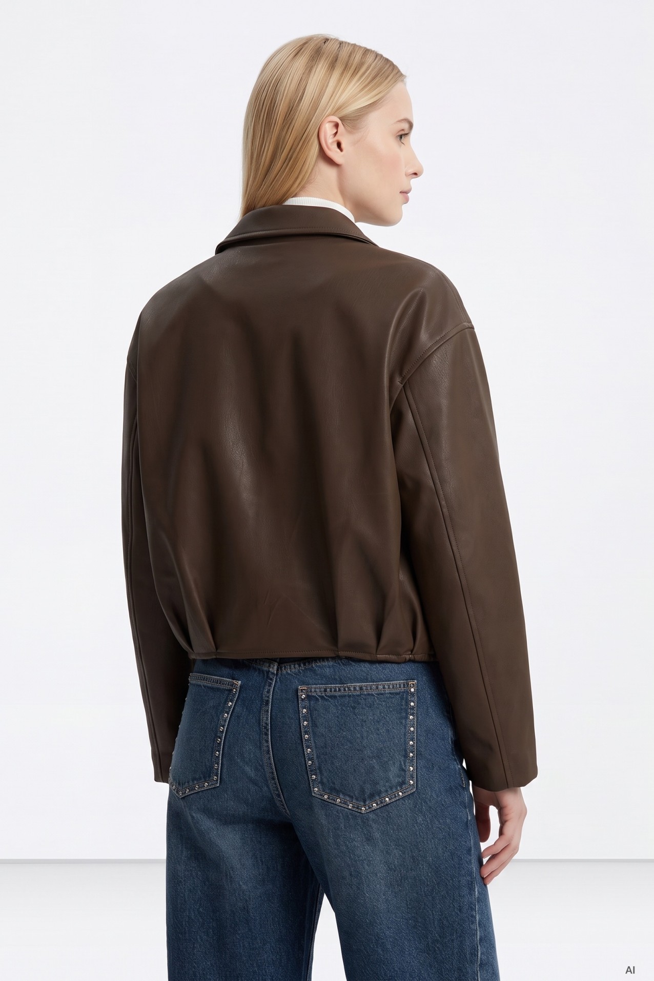 Brown Cropped Jacket