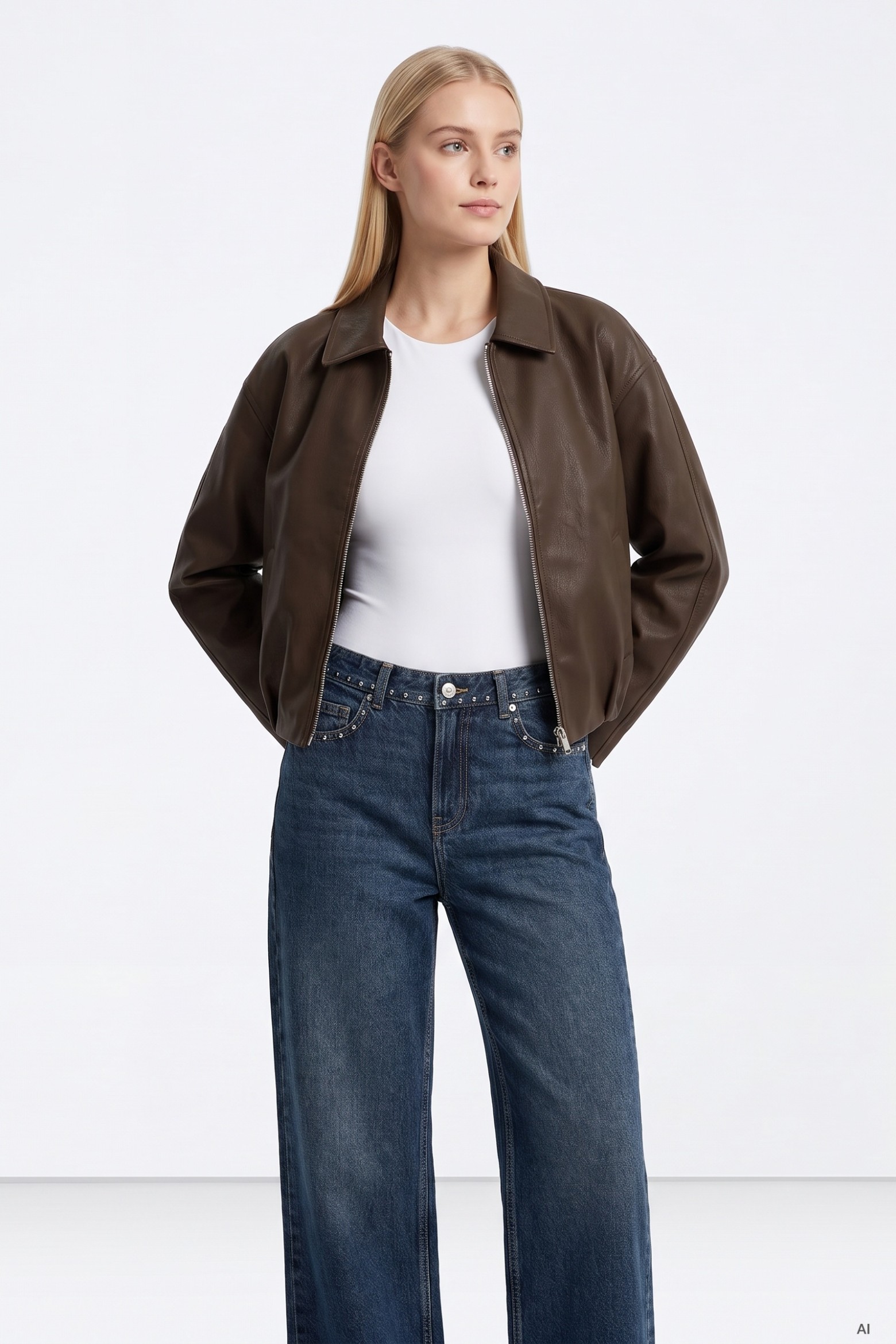 Brown Cropped Jacket