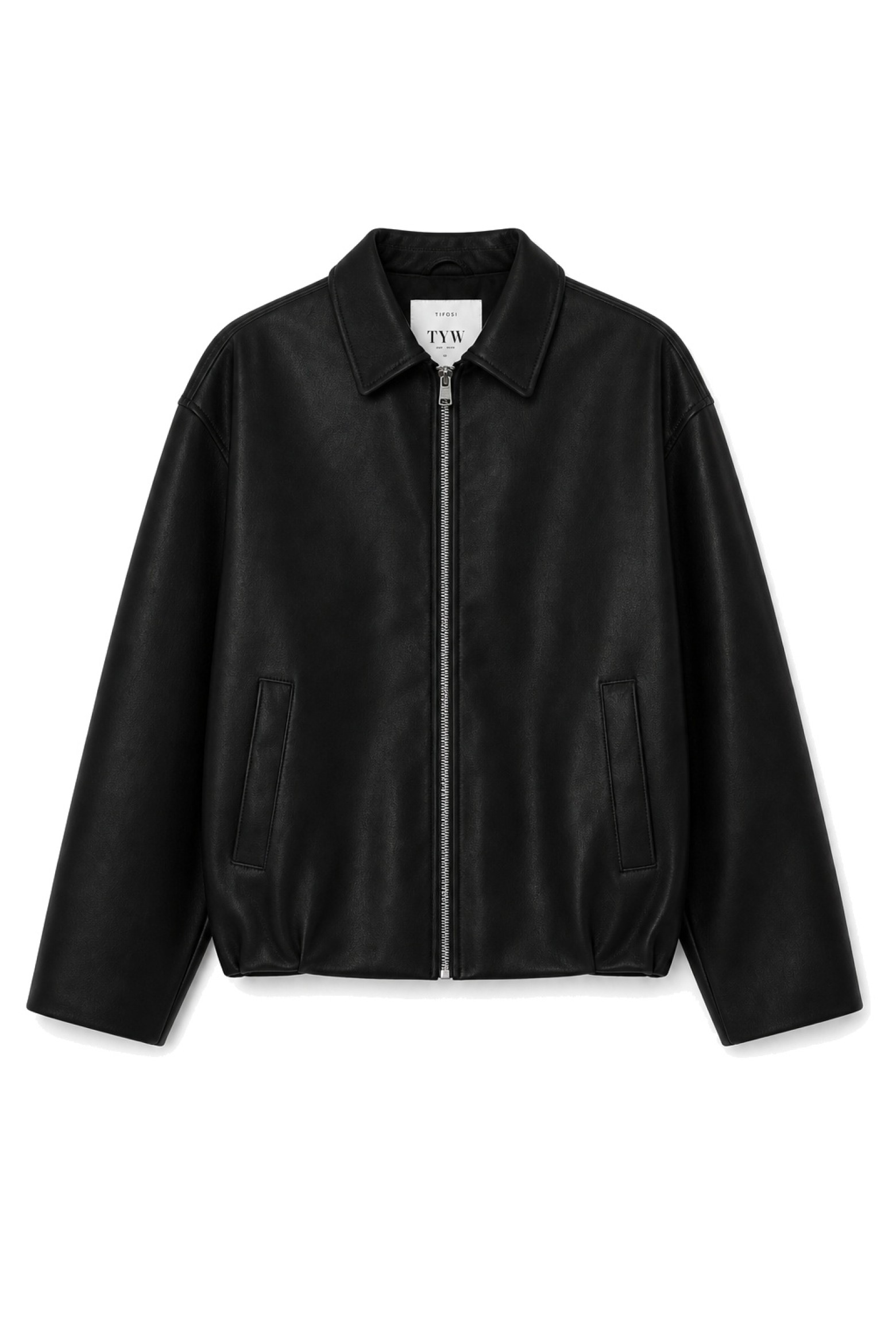 Black Leather-Effect Jacket