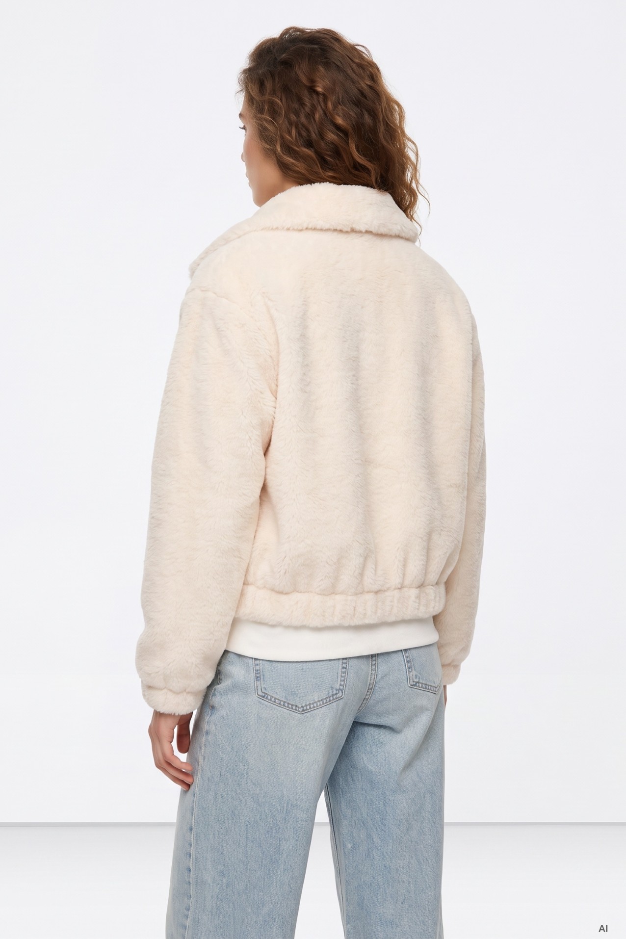Cream Cropped Jacket