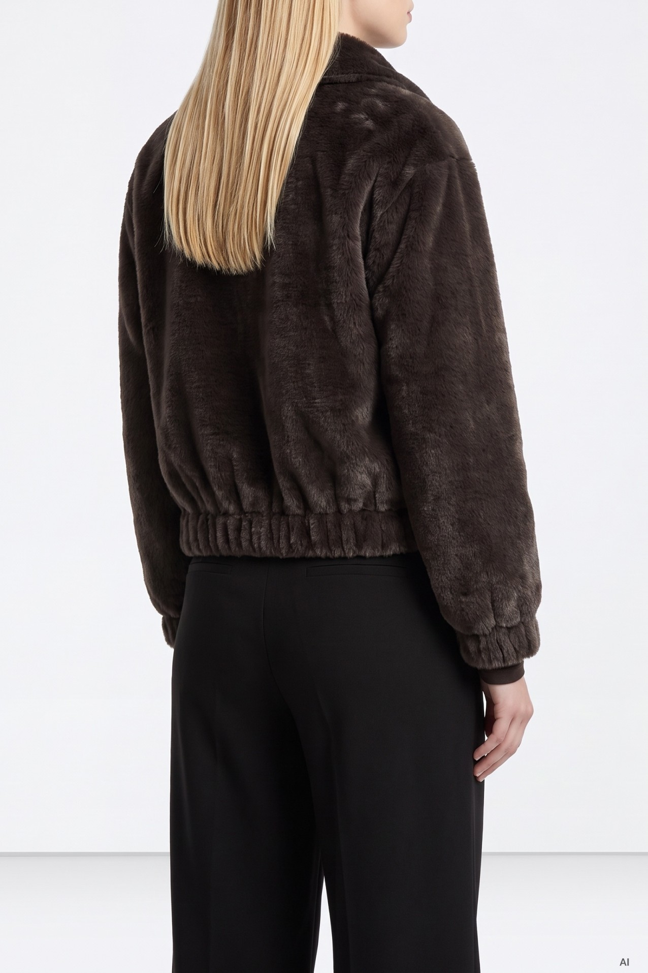 Dark Brown Cropped Jacket