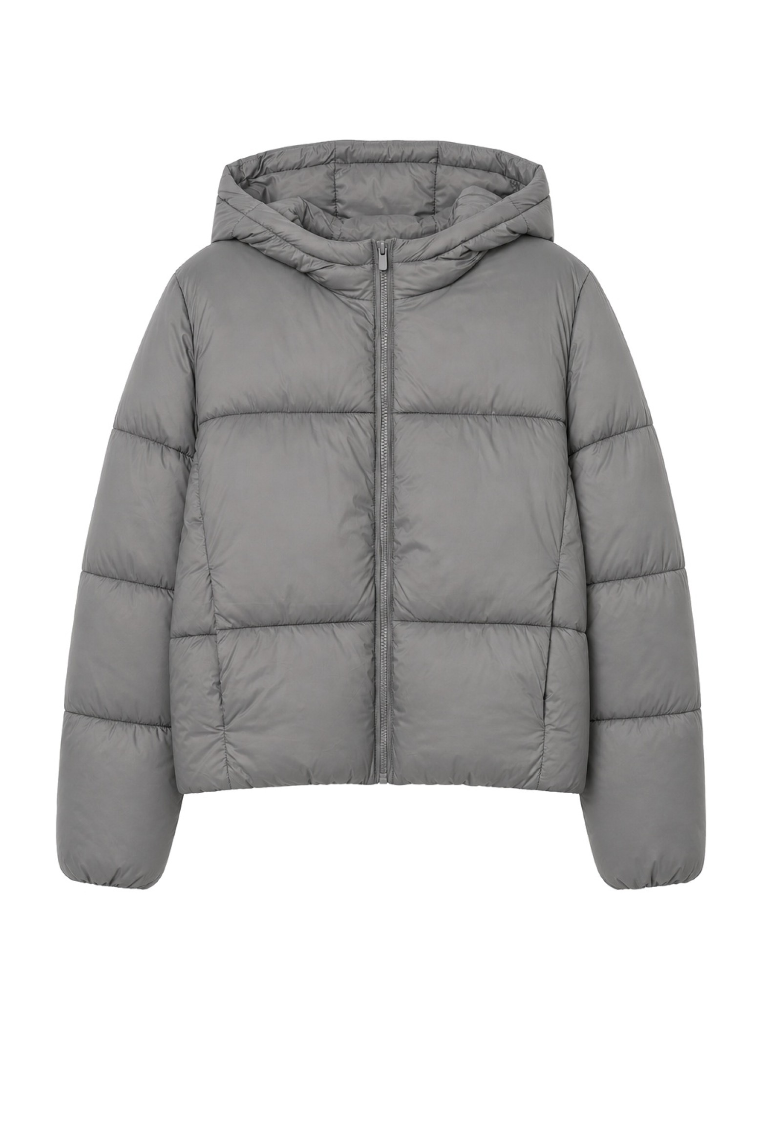 Grey Melange Puffer Jacket