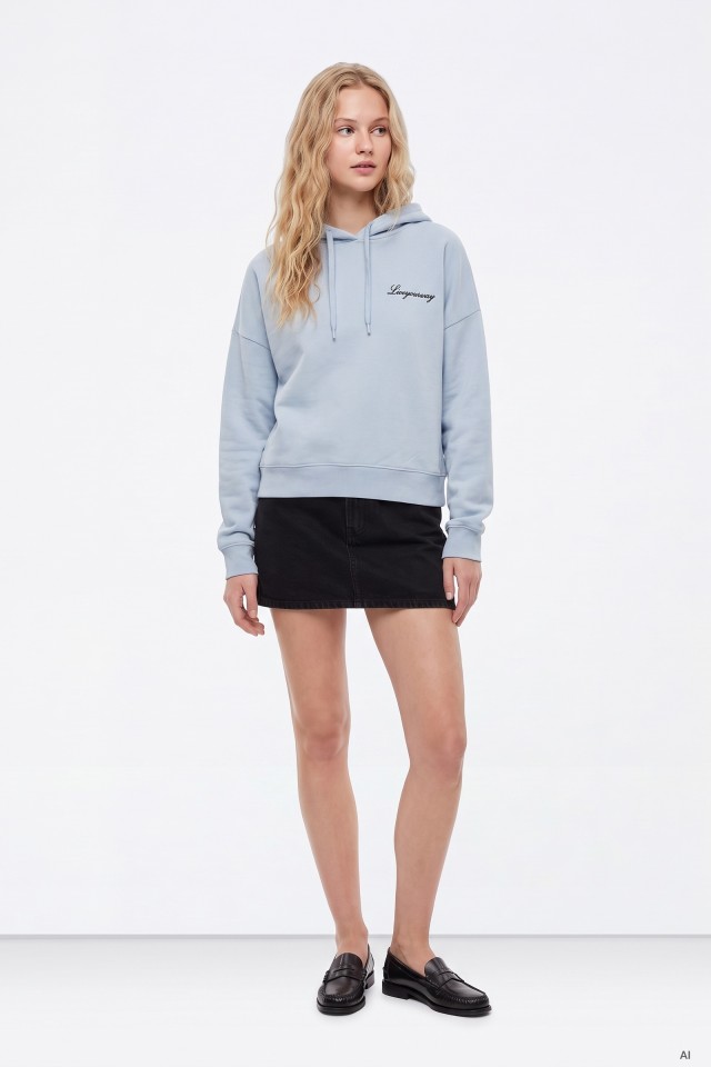 Black Denim Mini Skirt