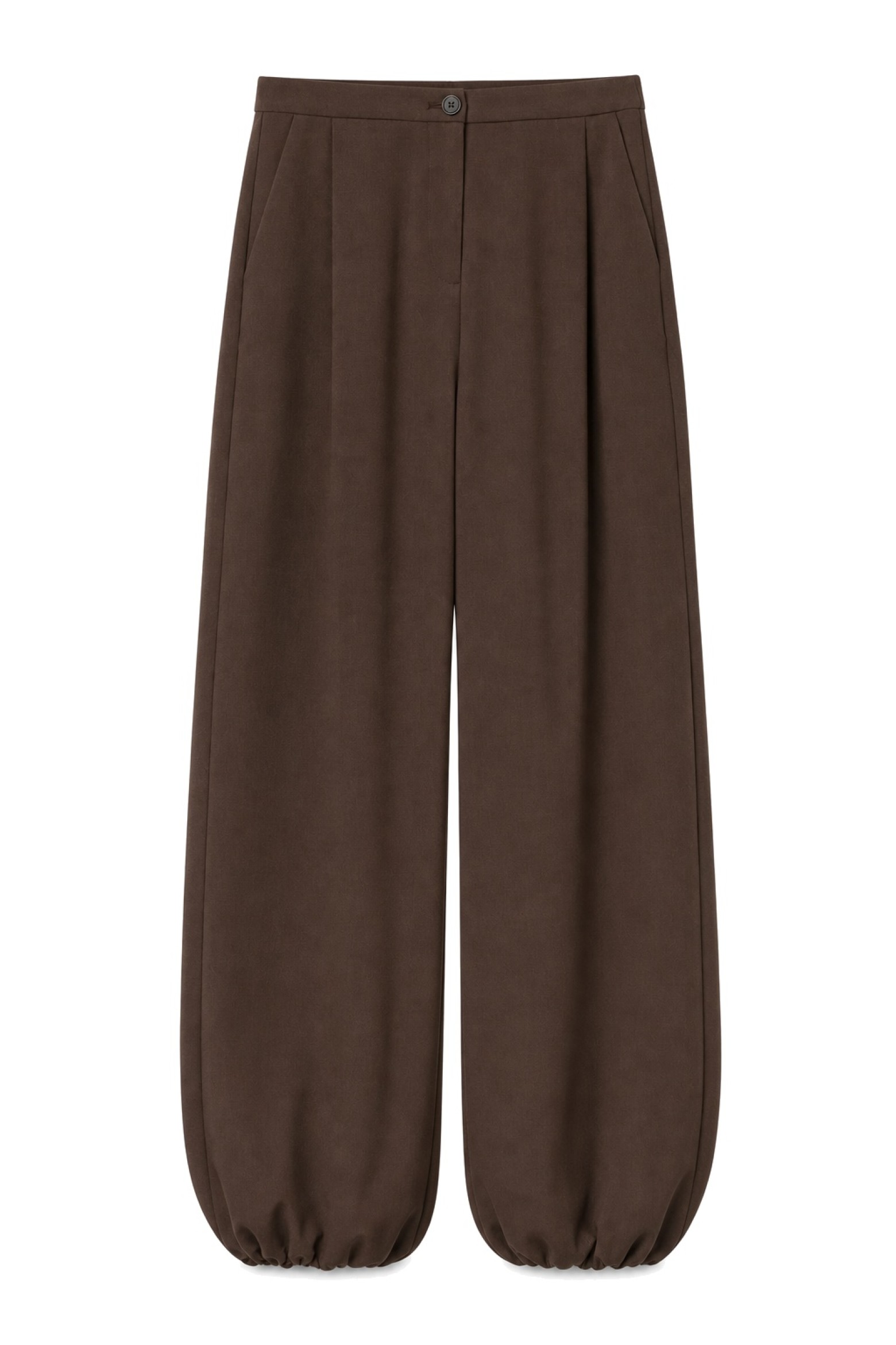 Brown Wide-Leg Trousers