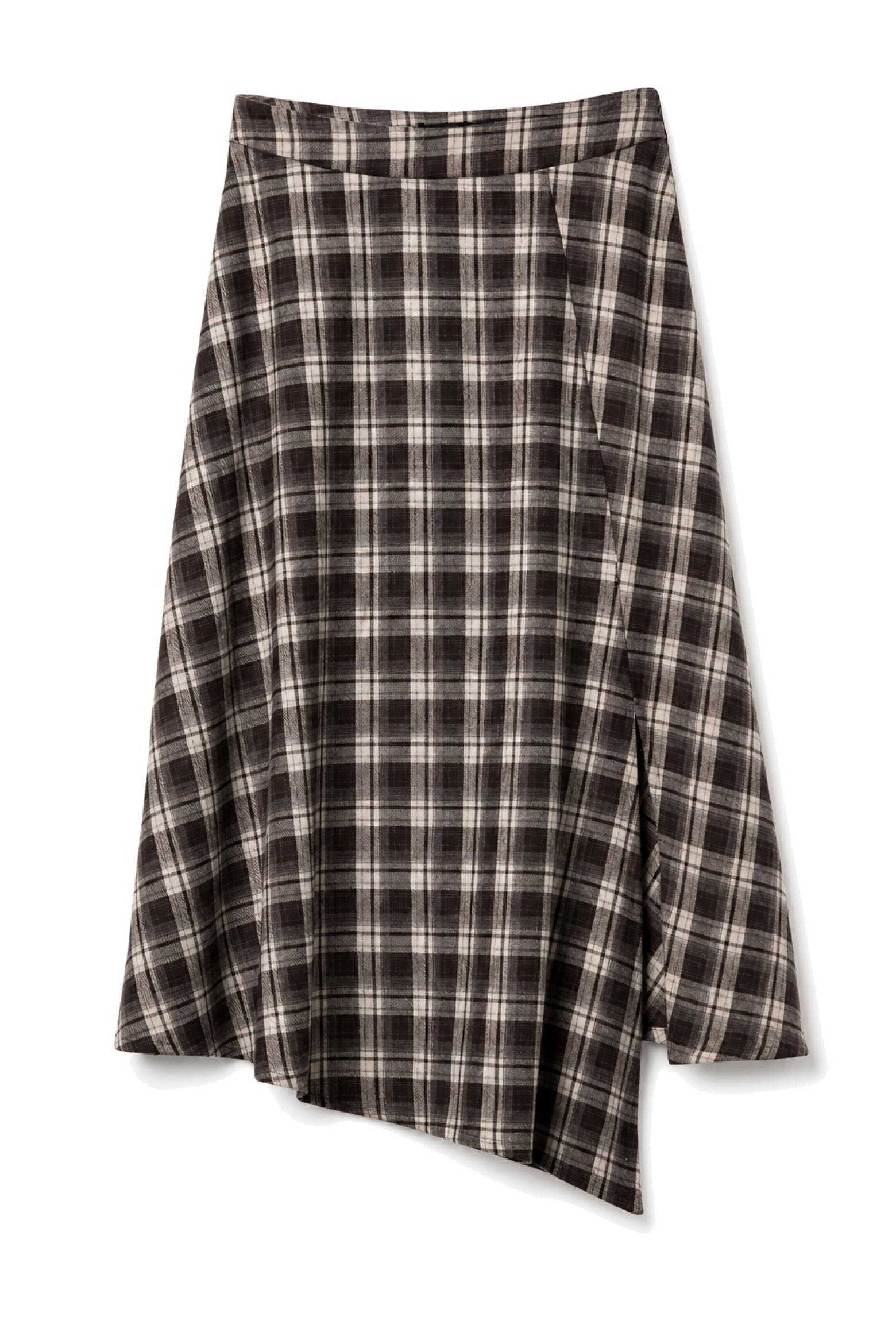 Chocolate Plaid Skirt
