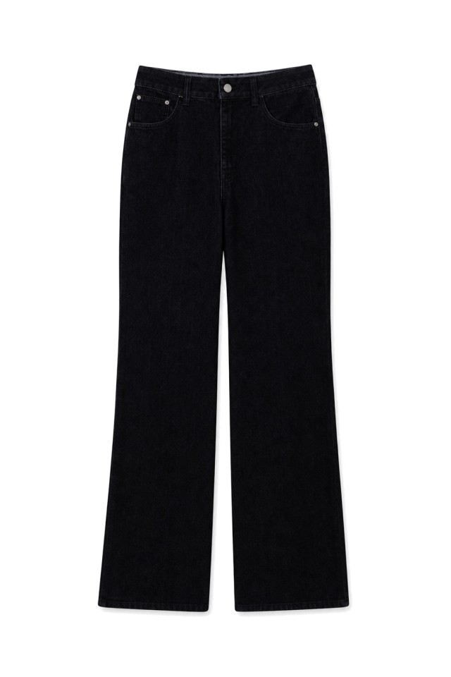Jeans negros de pernera ancha Jeans negros de pernera ancha