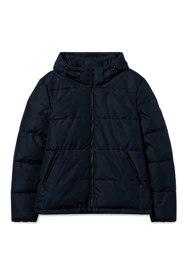Navy Hooded Puffer Jacket Navy Hooded Puffer Jacket