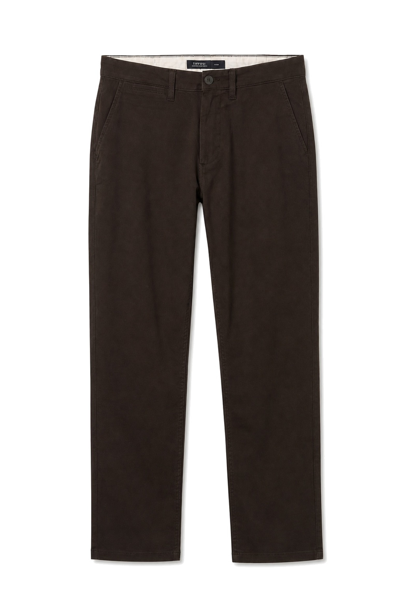 Dark Brown Relaxed-Fit Trousers