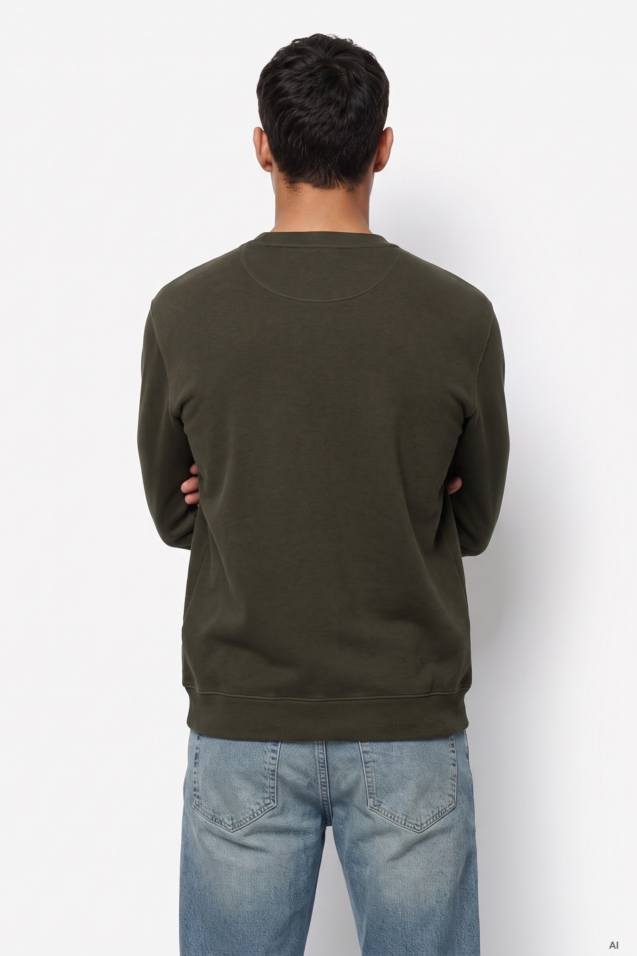Sudadera verde masculina