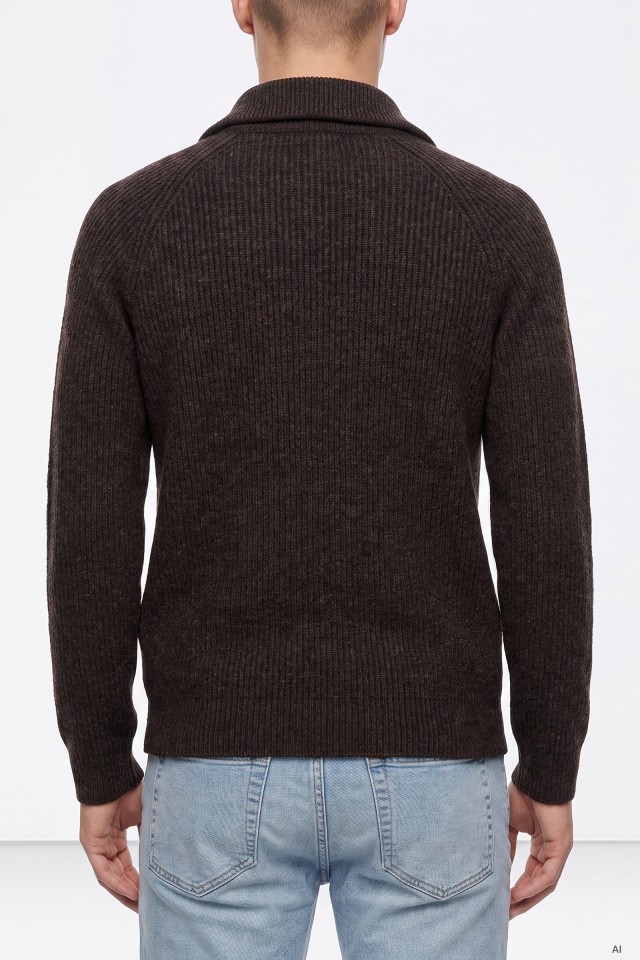Dark Brown Quarter-Zip Sweater Dark Brown Quarter-Zip Sweater