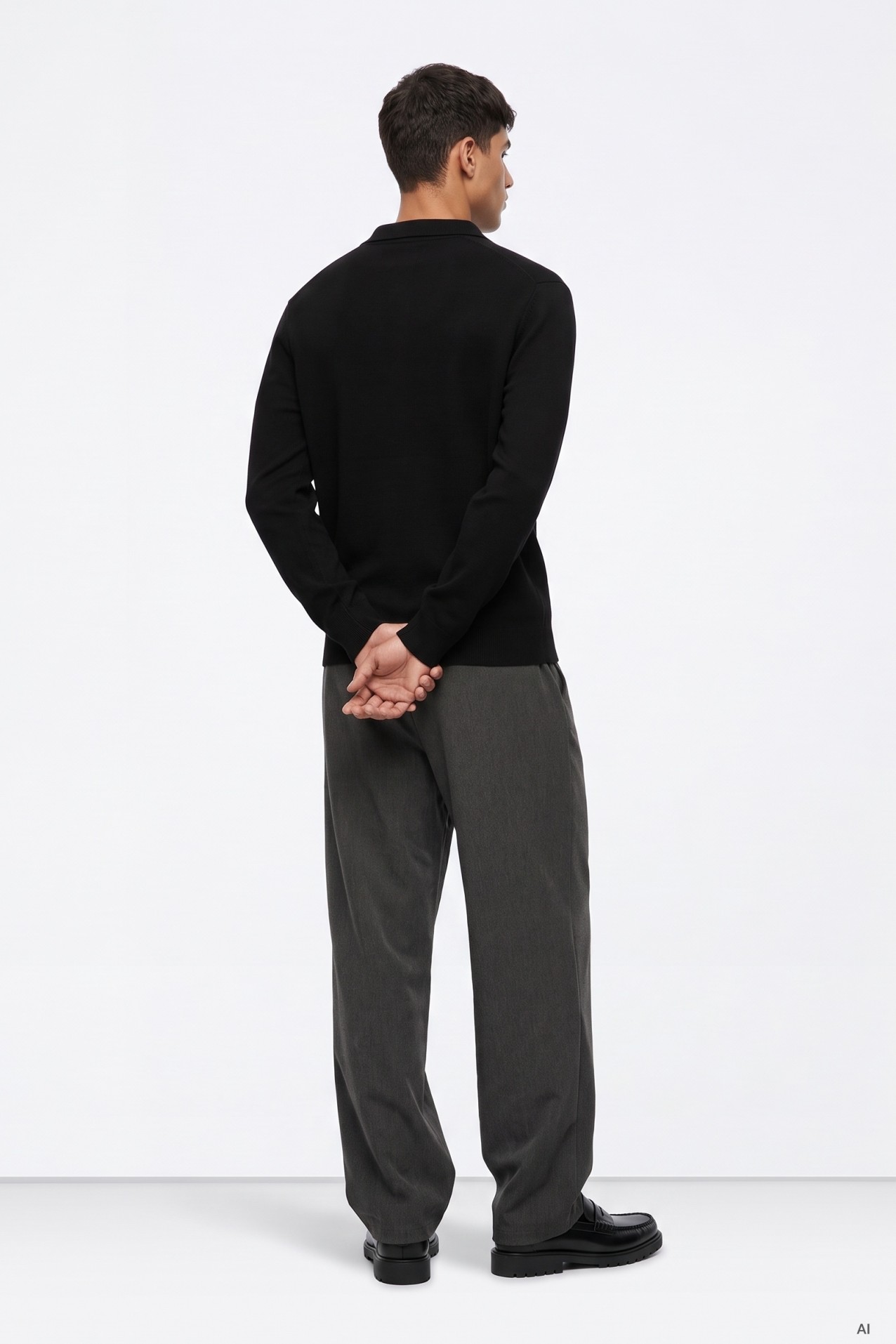 Grey Relaxed-Fit Trousers