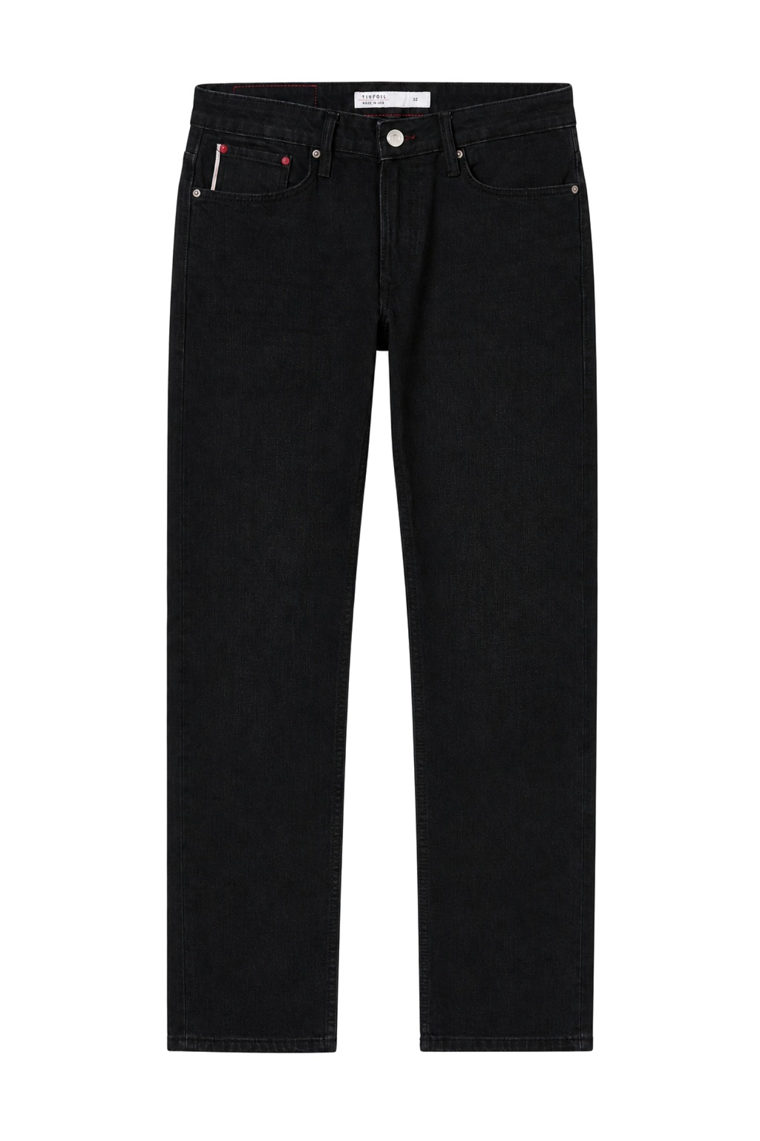 Black Straight-Leg Jeans