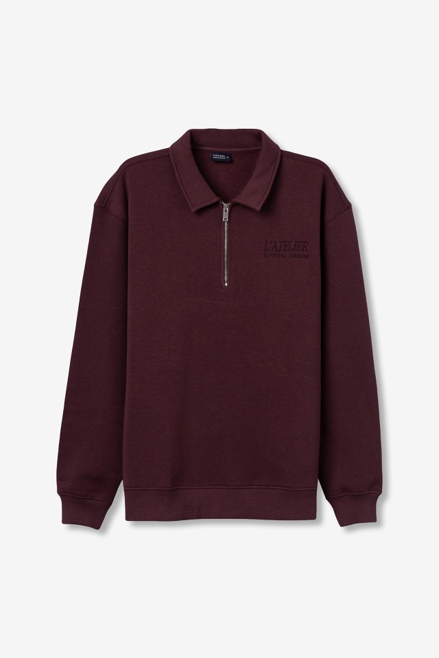 Burgundy Long-Sleeve Polo Burgundy Long-Sleeve Polo