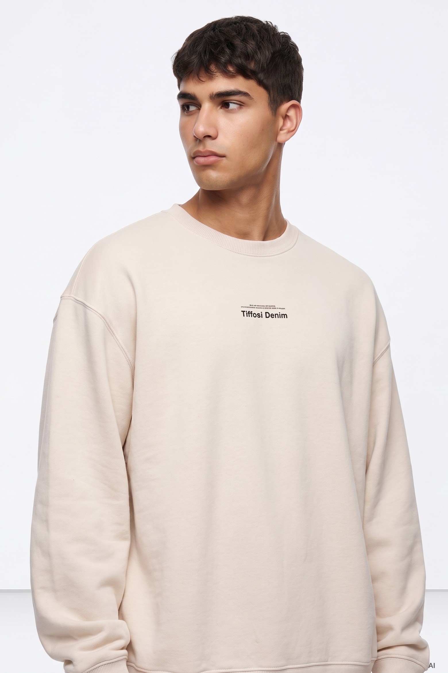 Beige Crewneck Sweatshirt