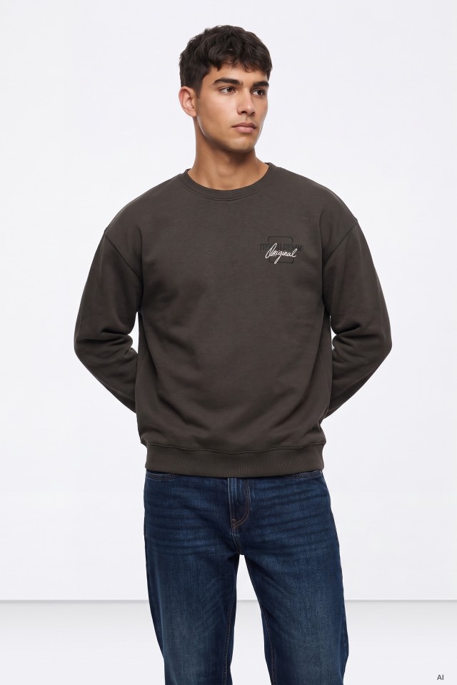 Brown Crewneck Sweatshirt