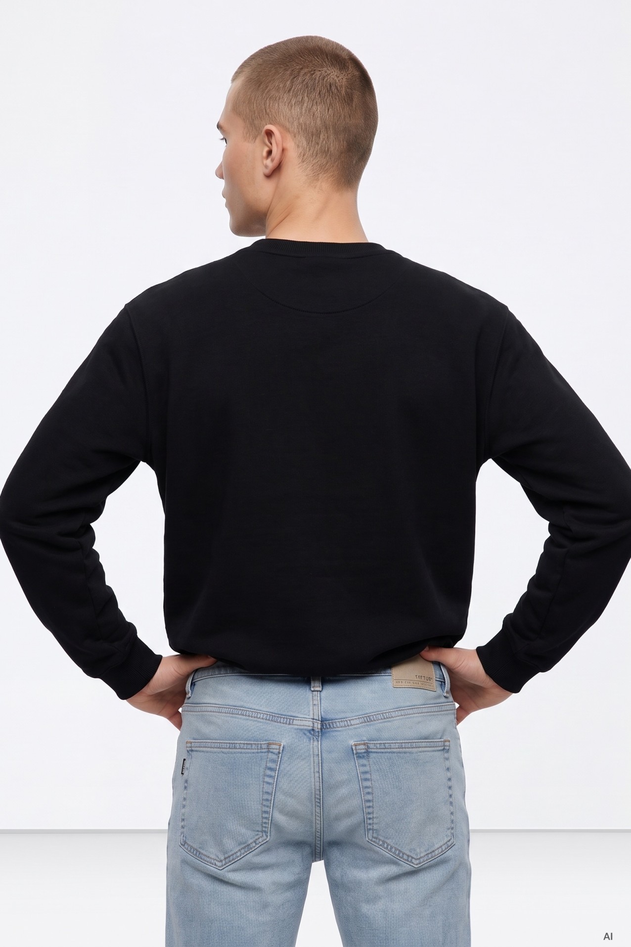 Sudadera negra masculina