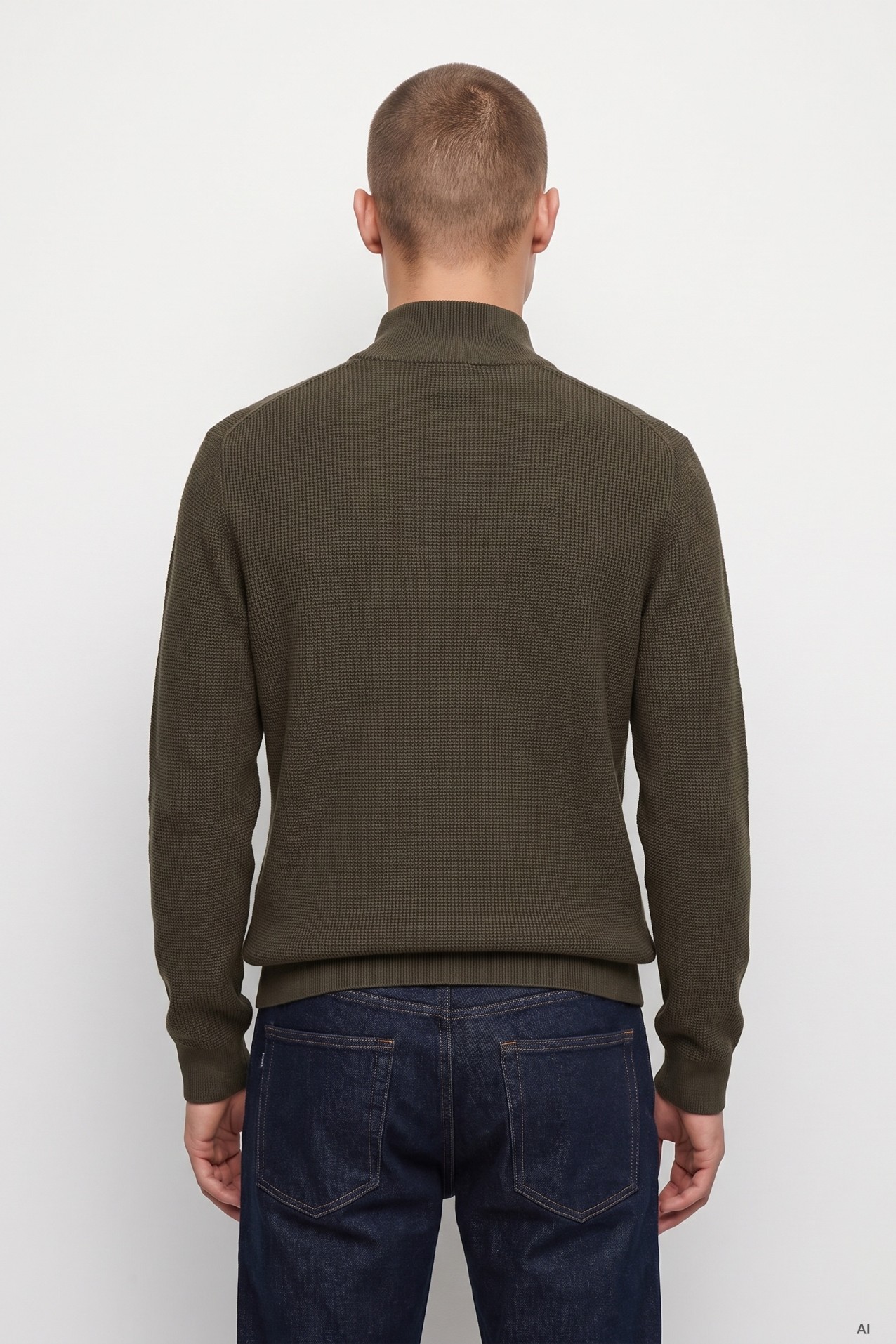 Jersey marr�n con cremallera