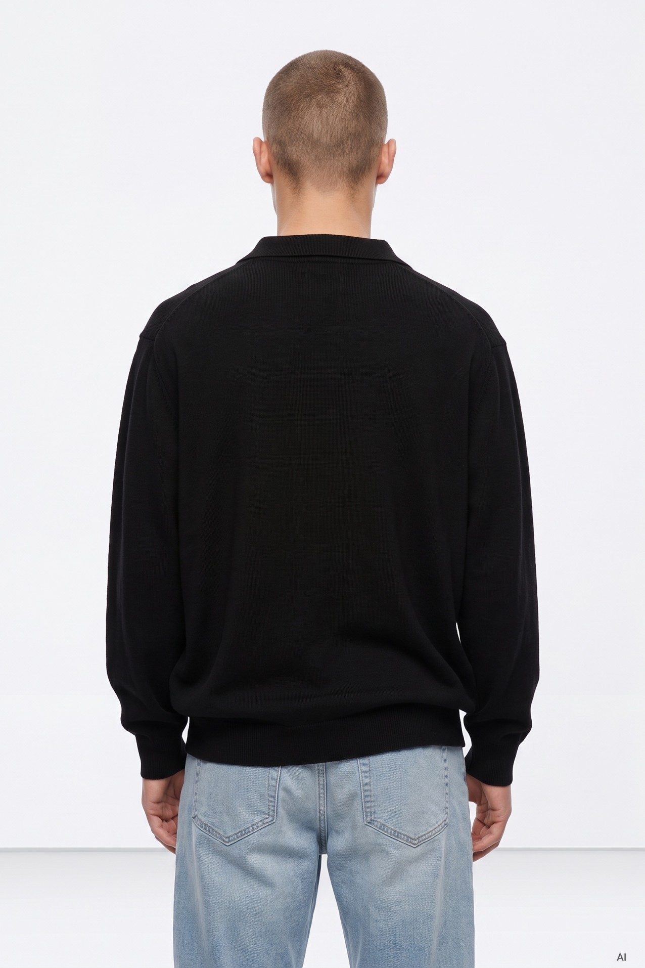 Jersey negro de punto