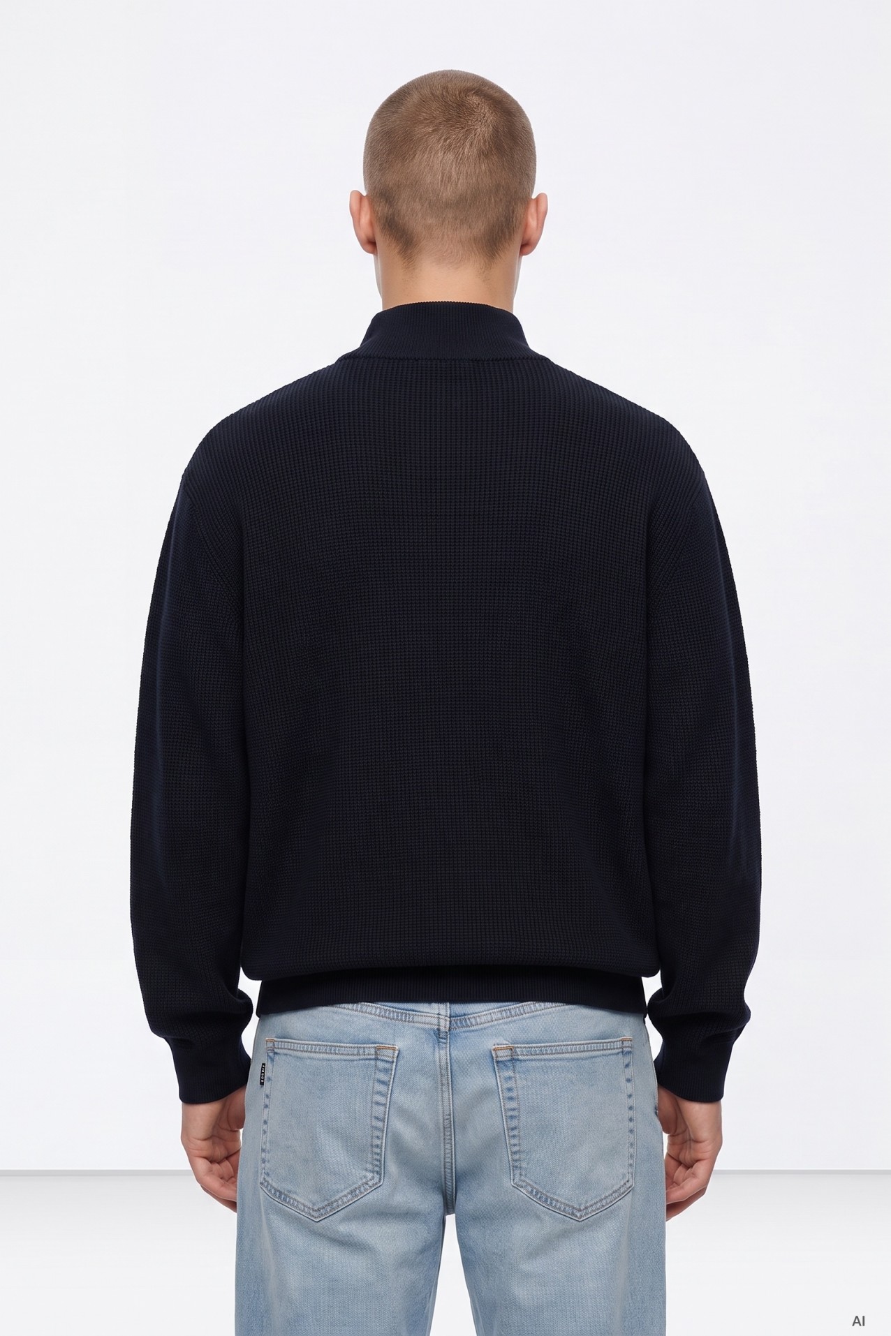 Men�s Ribbed Quarter-Zip Sweater