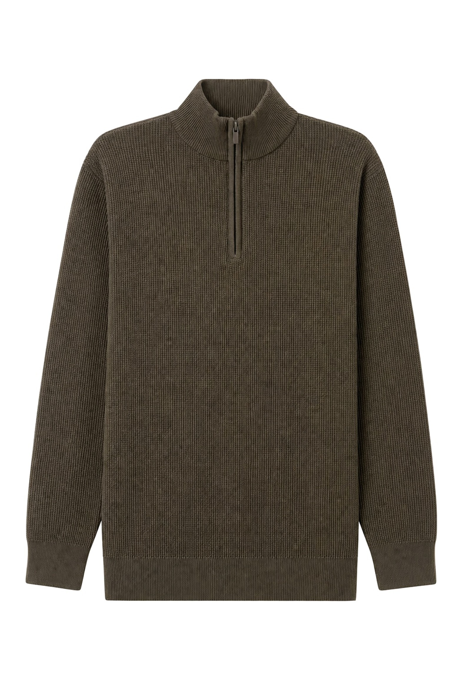 Jersey marr�n con cremallera