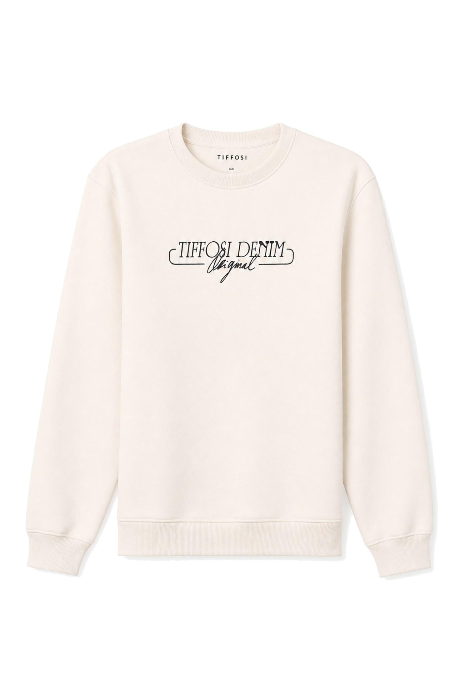 Sudadera beige con logo