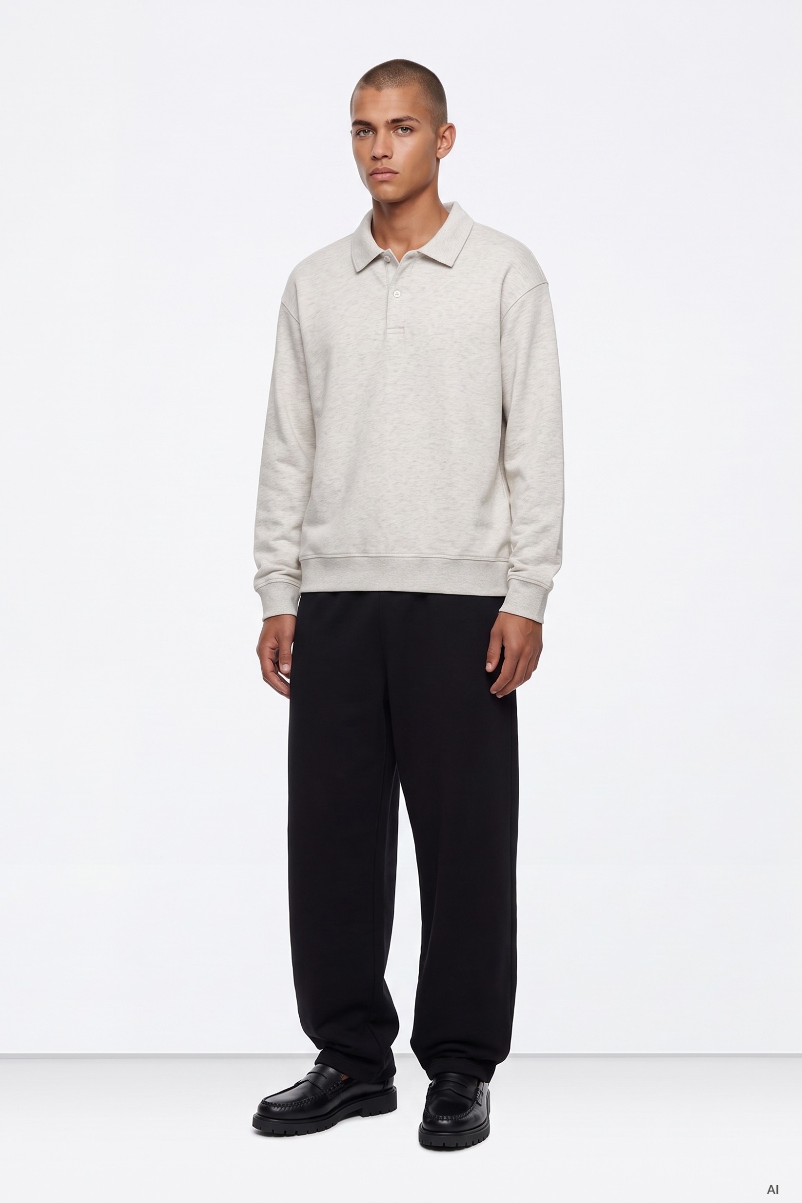 Black Baggy Fit Trousers