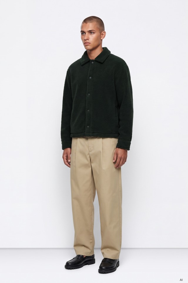 Beige Super Baggy Trousers