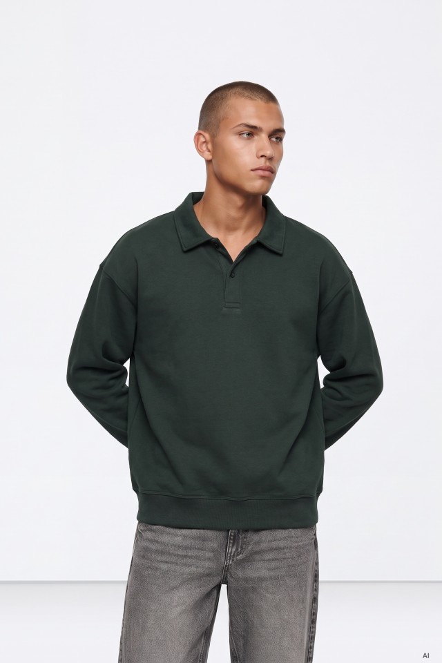 Men�s Brown Polo Sweatshirt