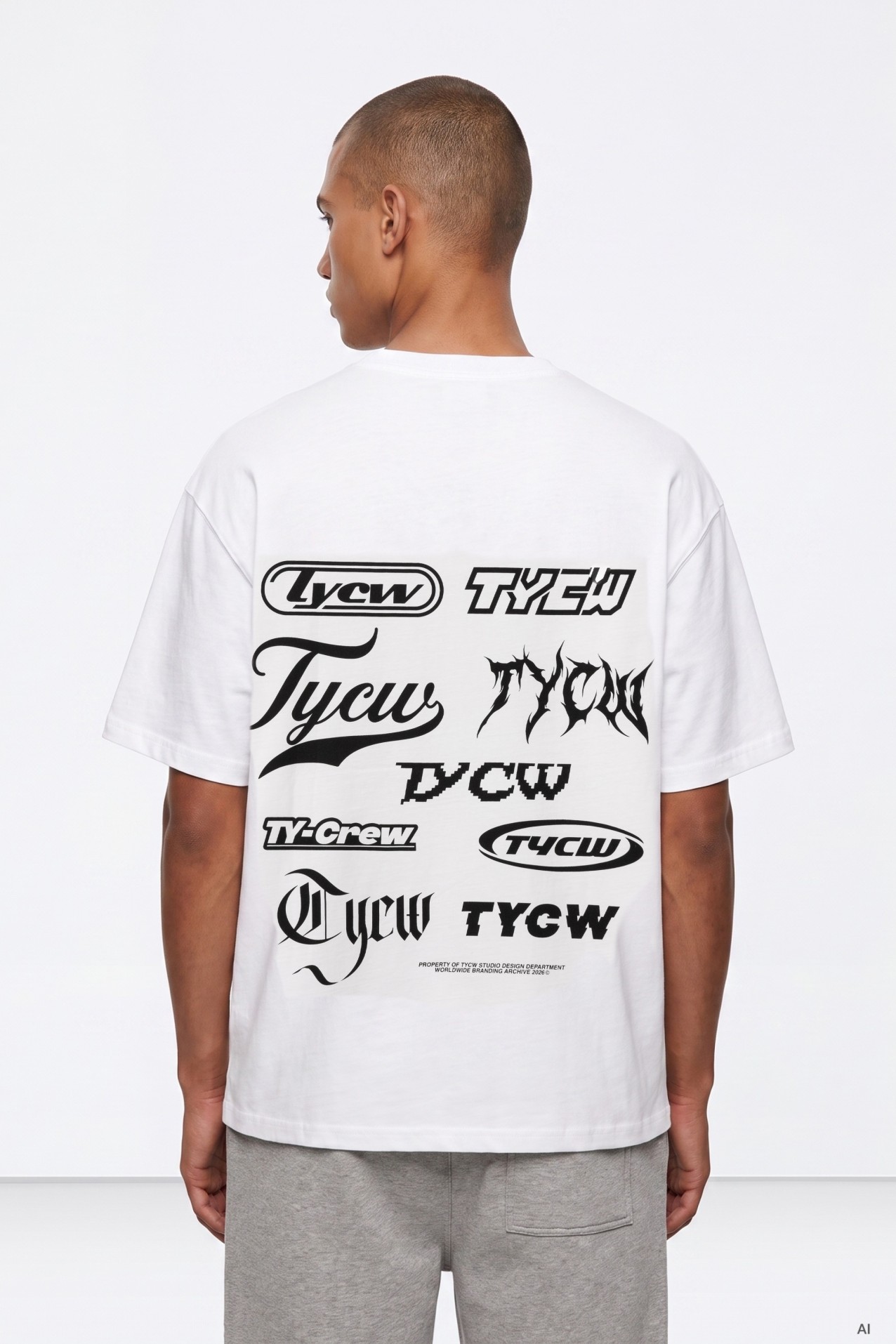 T-shirt branca oversize minimal
