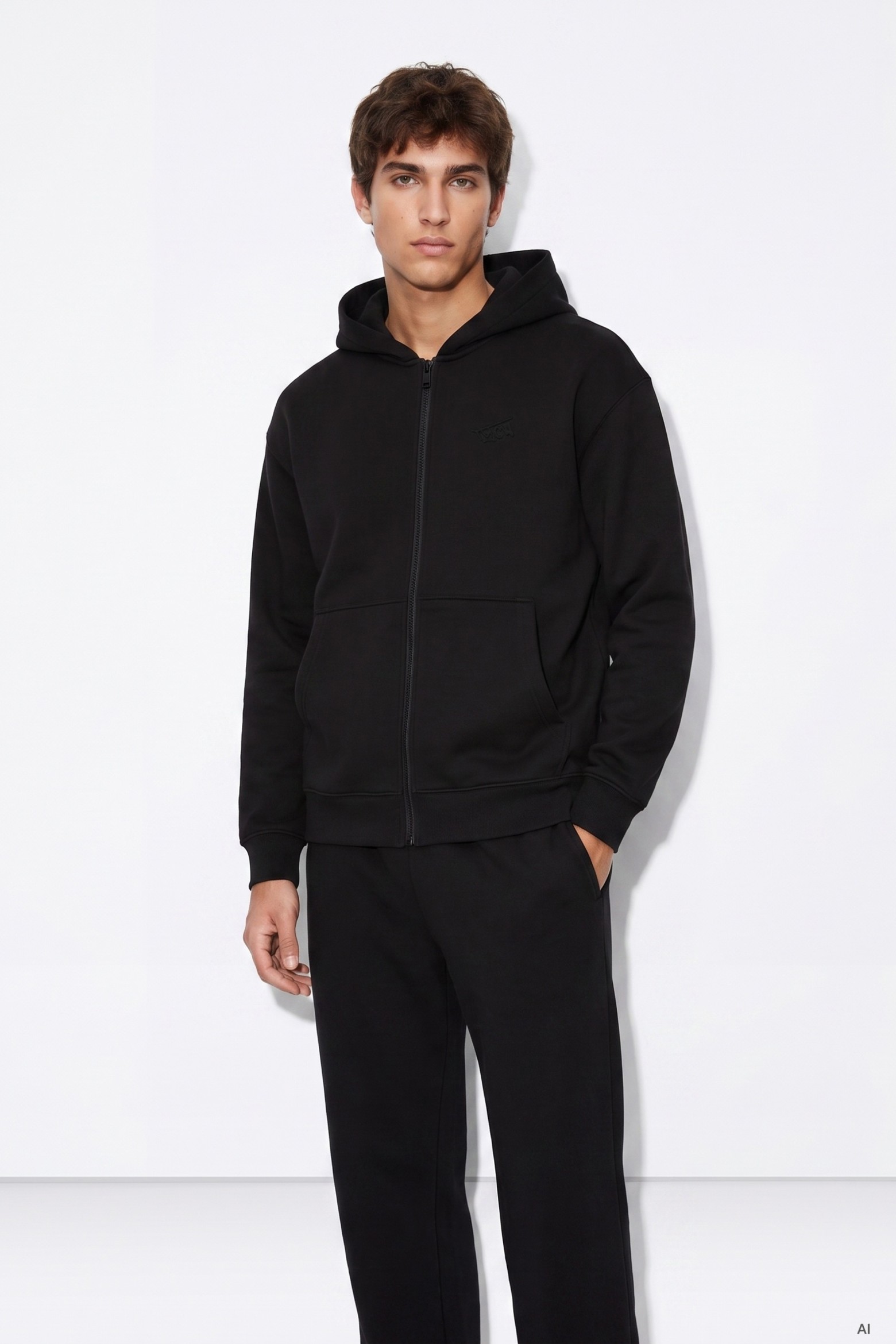 Black Zip Hoodie Jacket