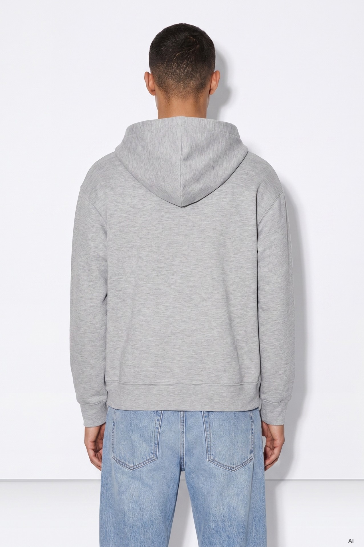 Sudadera gris con cremallera