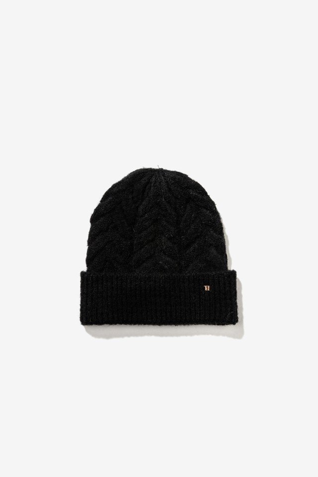 Gorro preto em malha