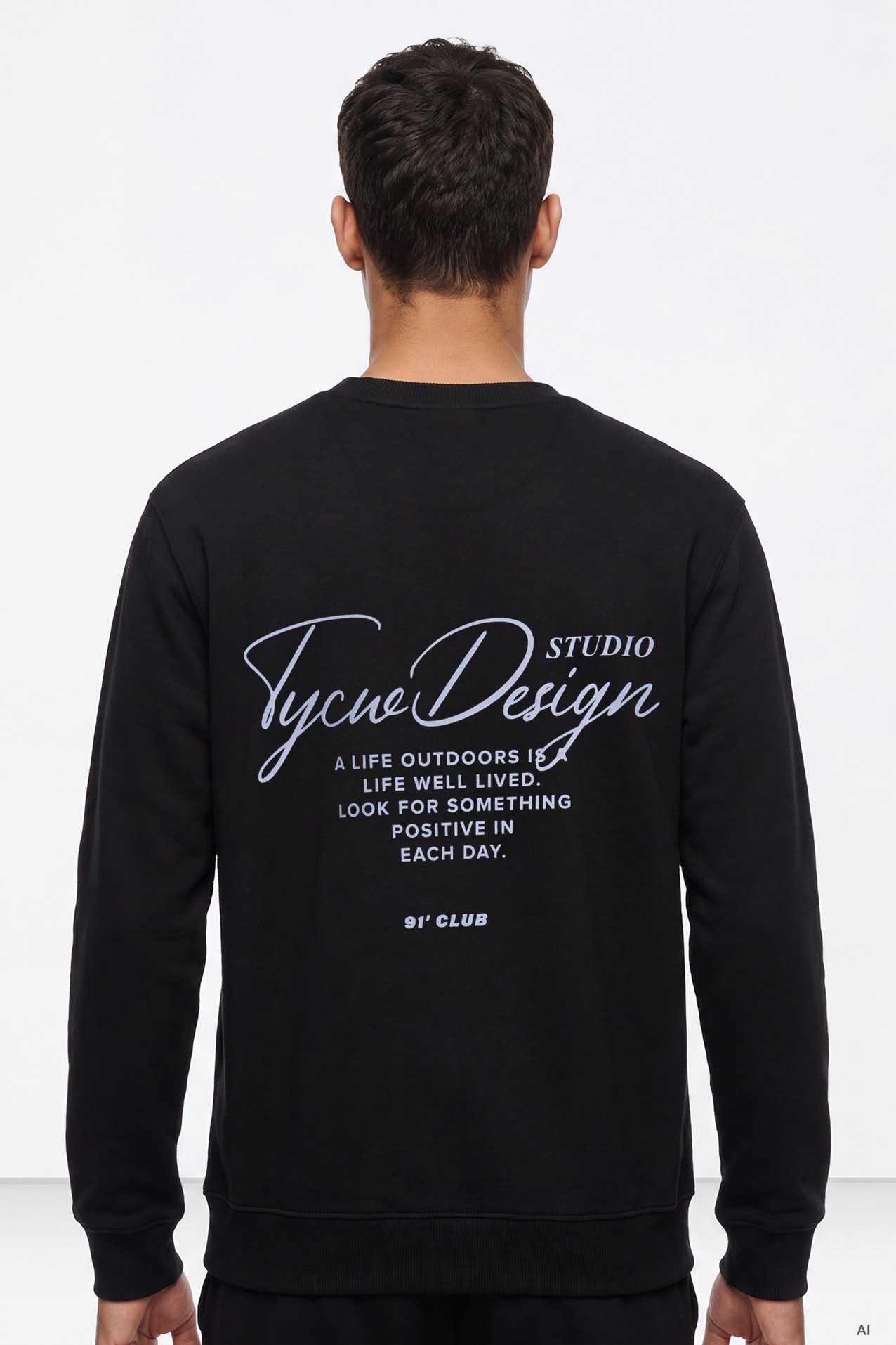 Black Printed Sweatshirt